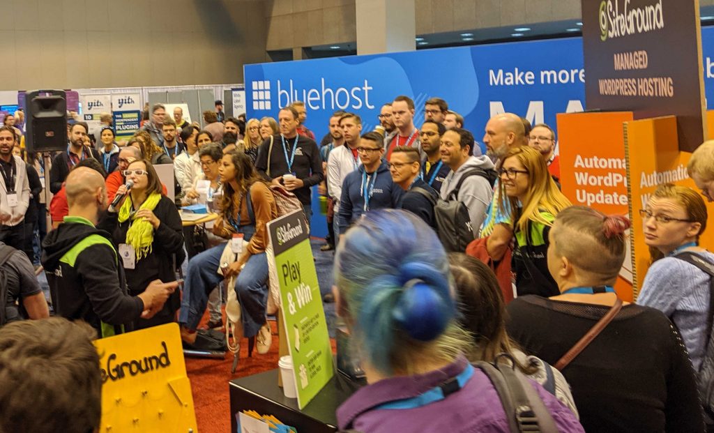 WordCamp US 2019 - SiteGround Booth Sponsor hall