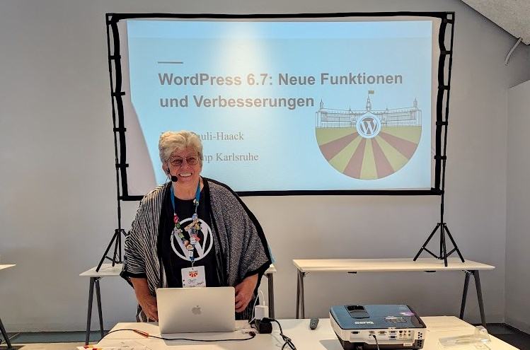 Birgit Pauli-Haack presenting at WordCamp Karlsruhe